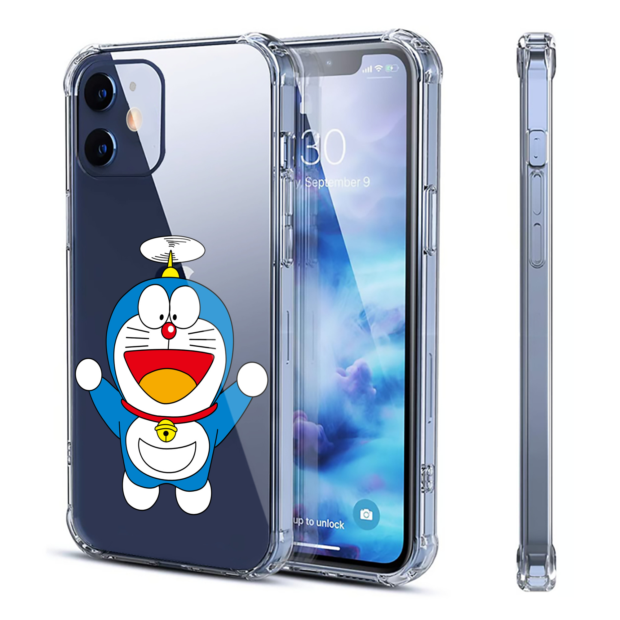 （画像用） ドラえもん Doraemon 【iPhone 12シリーズ対応】透明スマホケース（クリアソフトケース）